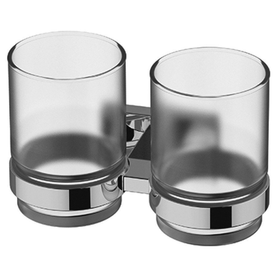 Porte-verres double Procasa
Cinque, verre mat, pour coller
ou percer