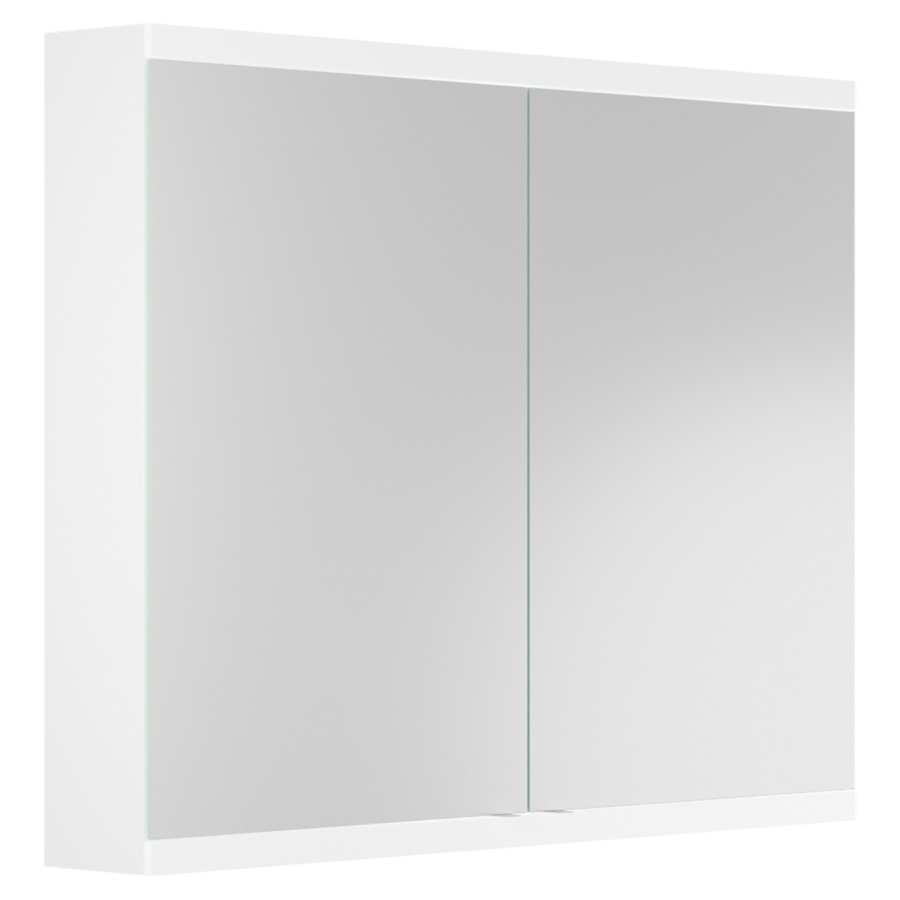Armoire de toilette Doppia
Luce, 120 x 71,2 x 13,8 cm
2 portes à double miroir
(60/60), 2 prises double
à l'intérieur en bas
4 tablettes en verre
éclairage LED 24,29 W
4296 Lumen, 4000 K, dimmable