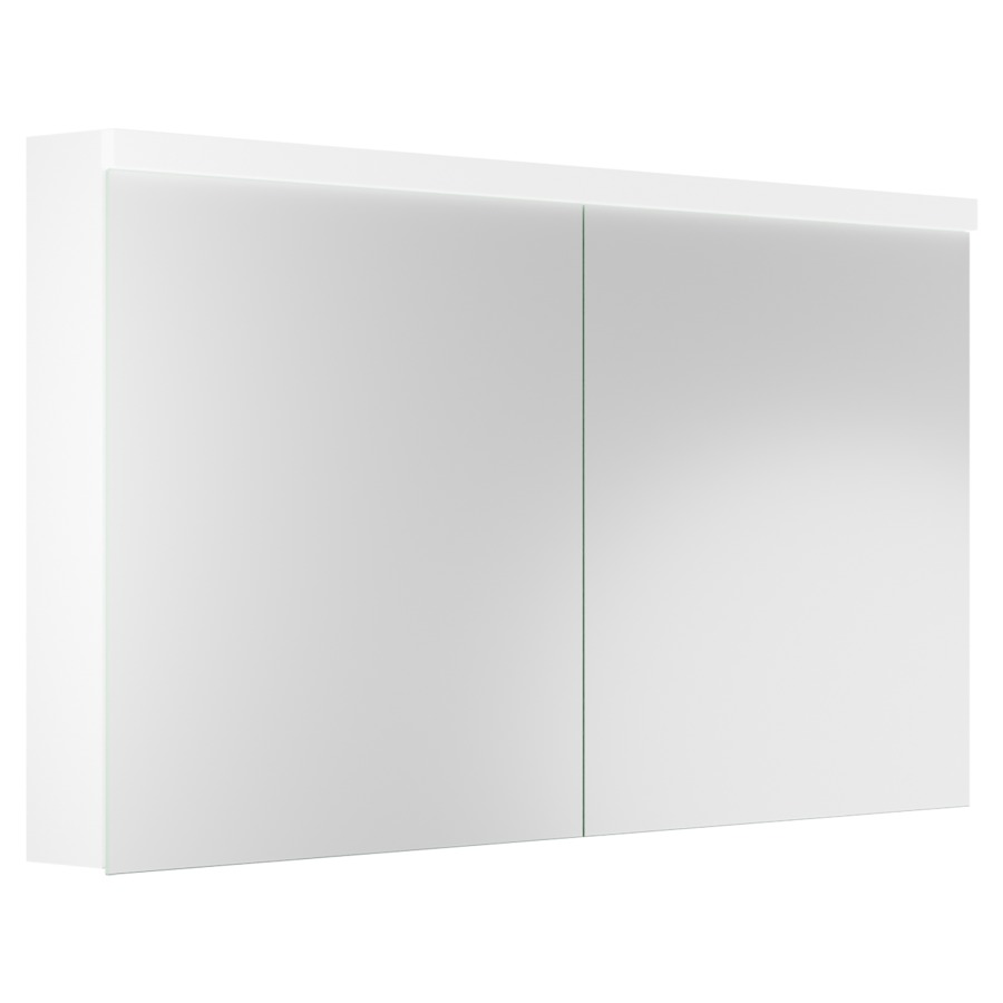 Armoire de toilette Procasa
Uno LED, 130 x 70,8 x 12,5 cm
profil en aluminium
a gauche 65, à droite 65 cm
eclairage réflecteur
20,15 W LED, 3894 Lumen
2 double miroirs, Galvobond GS
incl. amortisseur
1 prise double en haut
à droite, réversible
4 rayons en verre clair
rail & instructions de montage