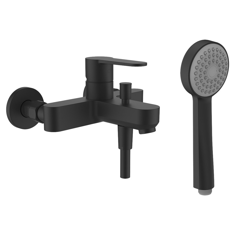 Mélangeur de bain Sema New
E 153 mm, raccords réglables
1/2" x 3/4", tuyau 160 cm
douche, groupe acoustique I