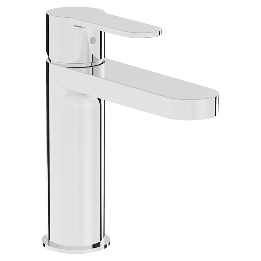 Mélangeur de lavabo Sema New
S 132 mm, goulot fixe
Ecototal+, eau froide par
position du levier au milieu
sans vidage, tuyaux de
raccordement flexibles 3/8"
groupe acoustique I