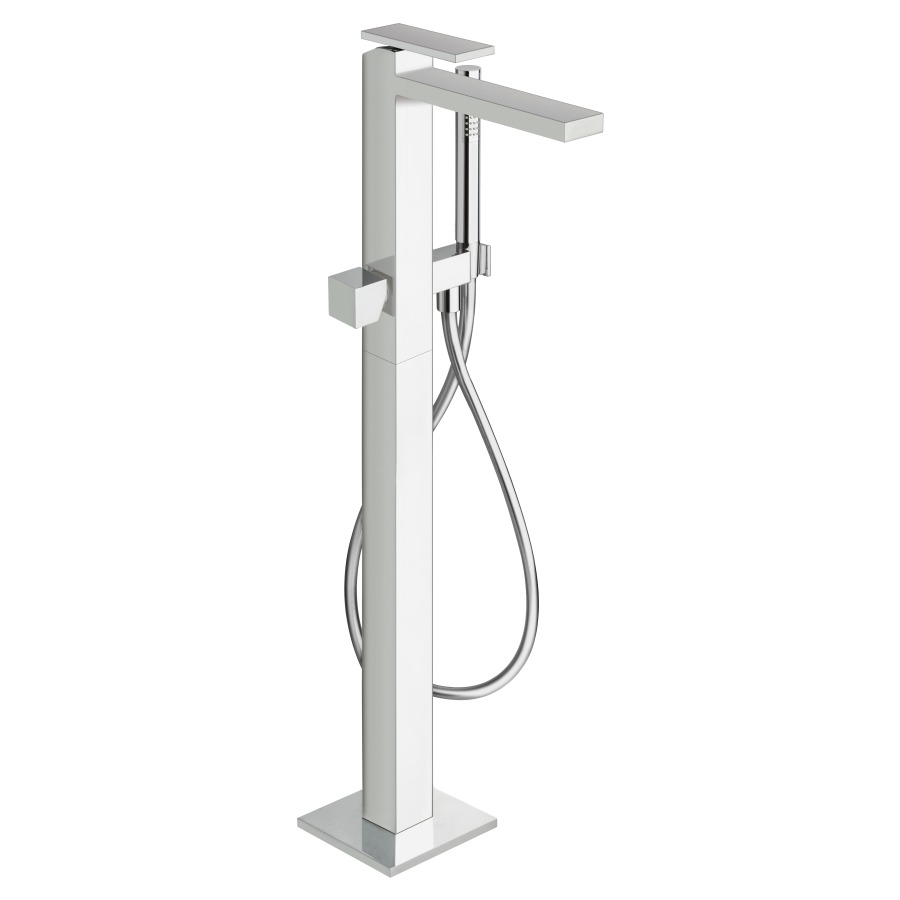 Mélangeur de bain Tabula
modéle à colonne
hauteur de goulot max. 85 cm
S 230 mm, sans corps à
encastrer 791 248, tuyau de
douche, douche à main, support
de douche
