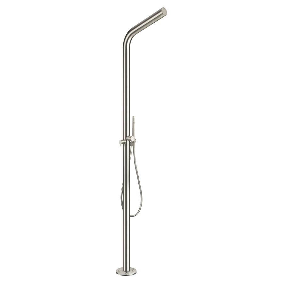 Douche d'extérieur Cristina
hauteur du pommeau de douche
205 cm, S 34,5 cm, D 6 cm
mélange mécanique,douchette
avec flexible de douche
système de vidange antigel
pour installation au sol
sans corps à encastrer
790 651