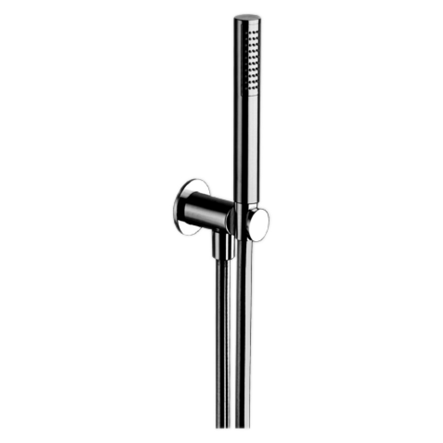 Garniture de douche Rotondo
douche à main 1 jet, support
mural avec raccordement 1/2"
tuyau Long Life 150 cm
groupe acoustique II
