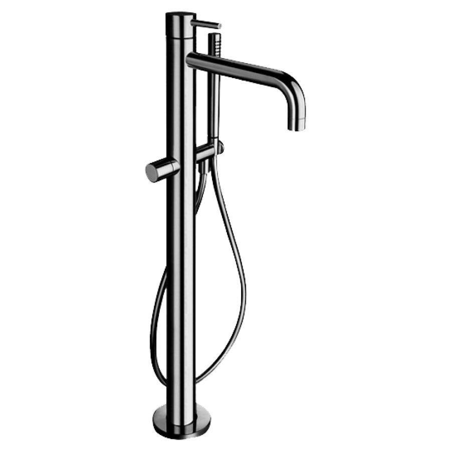 Mélangeur de bain Tricolore
Verde, modèle à colonne
hauteur de goulot max. 80,4 cm
S 250 mm, sans corps à
encastrer 791 248, tuyau
douche à main, support
