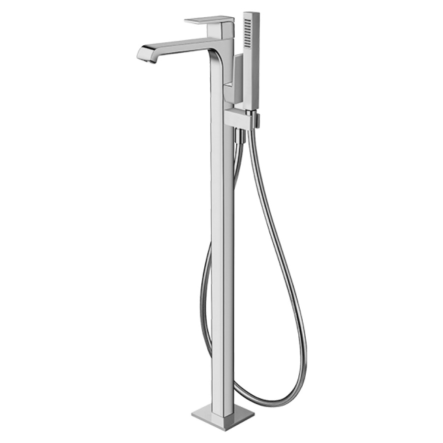 Mélangeur de bain Quadri S
modéle à colonne
hauteur de goulot max. 83 cm
S 230 mm, sans corps à
encastrer 791 248, tuyau
douche à main, support