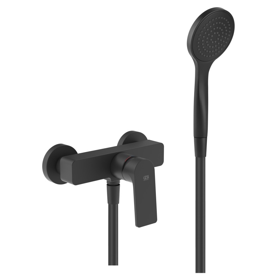 Mélangeur de douche Procasa Cinque 
E 153 mm, raccords d’arrêt 1/2" x 1/2"
tuyau de douche 150 cm
douche à main
groupe acoustique&nbsp;I
Classe d’énergie A