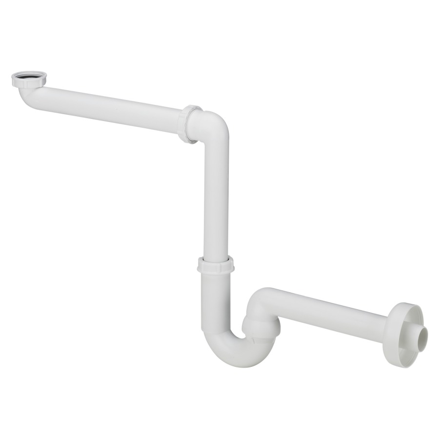 Siphon en tube coudé Procasa
5/4" x 40 mm, modèle à
encombrement minime, plastique